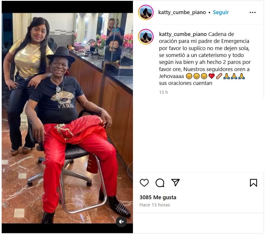 Hija de Félix Cumbé informó que él había sufrido dos paros cardíacos.