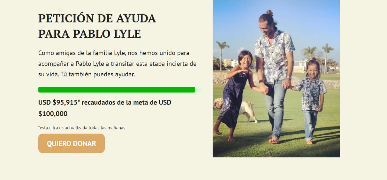 Hasta la mañana de este domingo 11 de diciembre, se tenían registrados 95,915 dólares, es decir,
<b> se estaba a 4,018 dólares de llegar a la suma objetivo.</b>