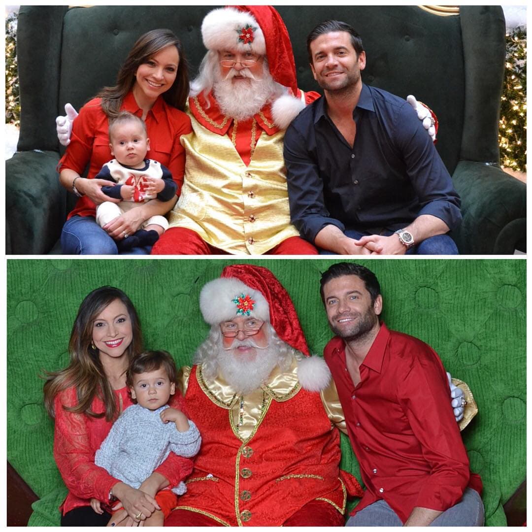 Desde que Bruce tenía meses de nacido se han tomado la fotografía con Santa.