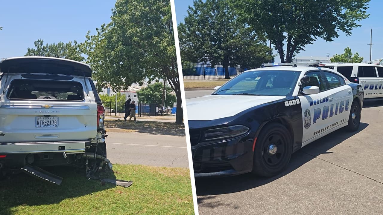 El sospechoso de robar un camión de U-Haul se estrelló contra varios a un costado del aeropuerto Love Field.
<br>