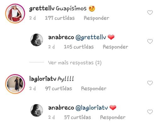 La actriz Gretell Valdez y la conductora Gloria Calzada reaccionaron así ante la publicación hecha por Ana Brenda.