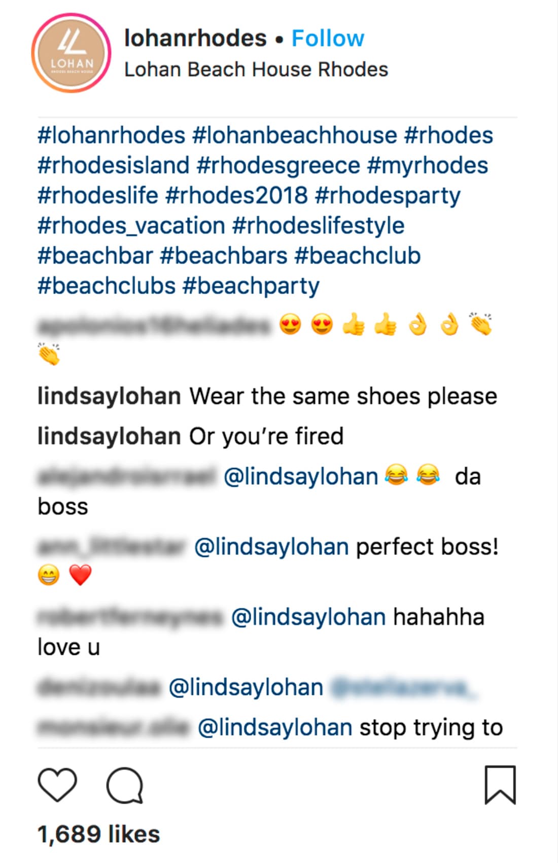 "Vistan los mismos zapatos, por favor", comentó la protagonista de 'Juego de gemelas' desde su cuenta oficial de Instagram. "O están despedidas", remató la actriz.