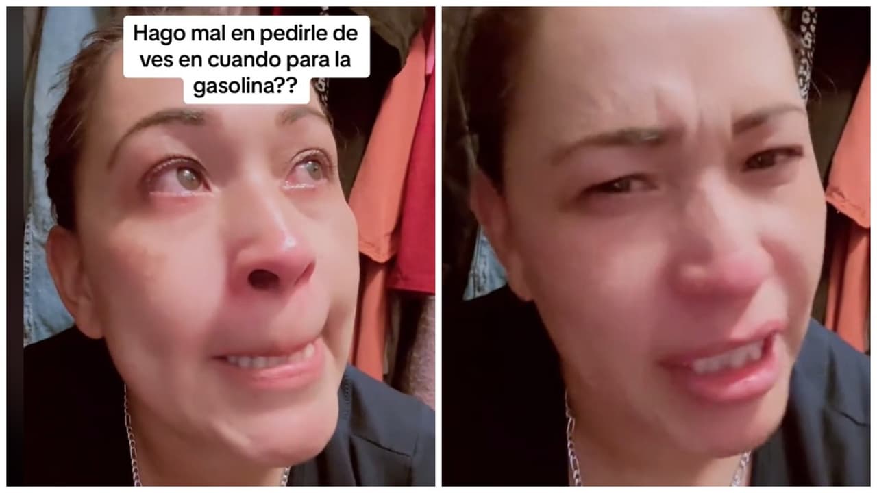 Mujer le pidió dinero para gasolina a su hijo de 22 años: él se enojó y ella rompió en llanto
