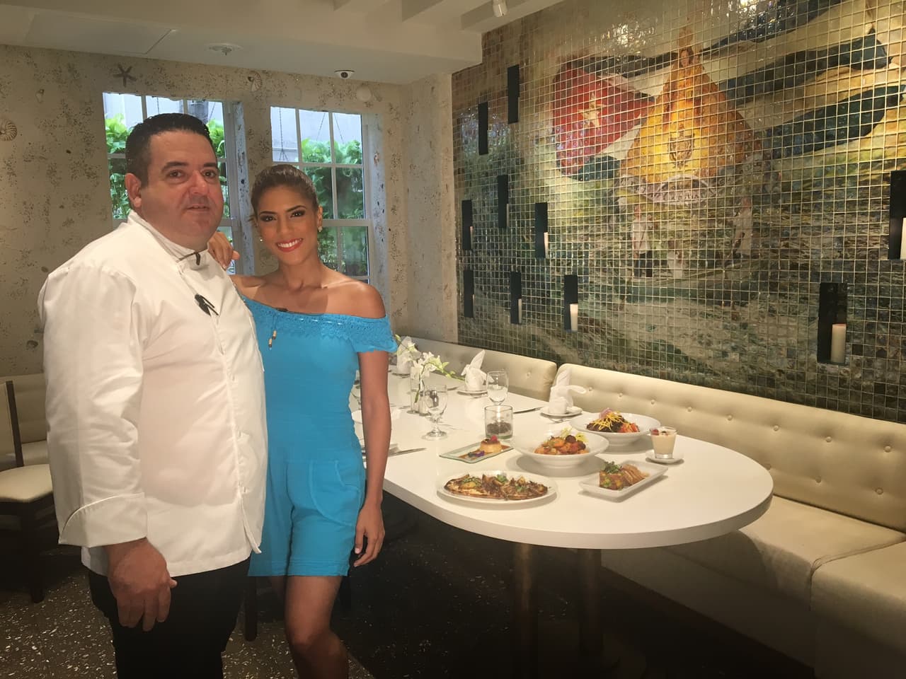 Antes de empezar no podía faltar la foto con el Chef Odell Torres.