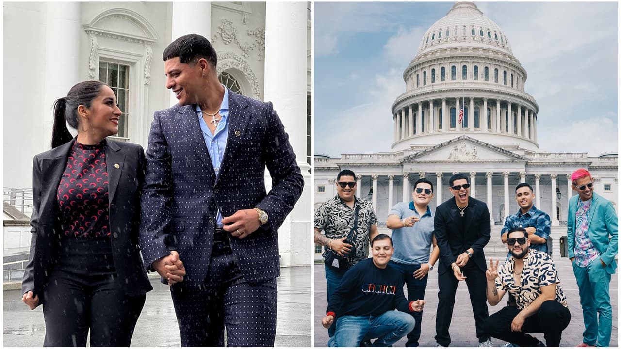 Eduin Caz visita la Casa Blanca con su esposa y se mete a la cocina para cantarle a los trabajadores