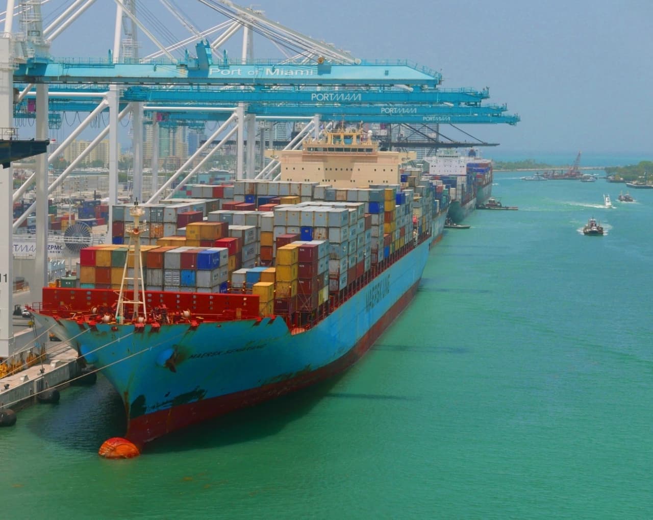 The port of Miami was dredged to accommodate larger "Neo-Panamax" ships like this one that are now able to pass through the expanded locks at the Panama Canal