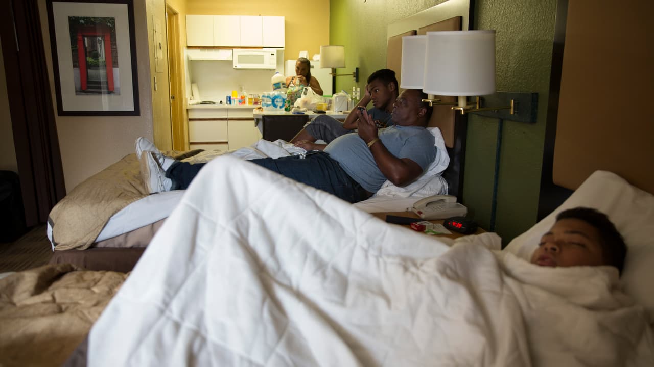 German Correoso and Regla Monte Rey with their two sons at a Miami hotel in August awaiting relocation to Pennsylvania