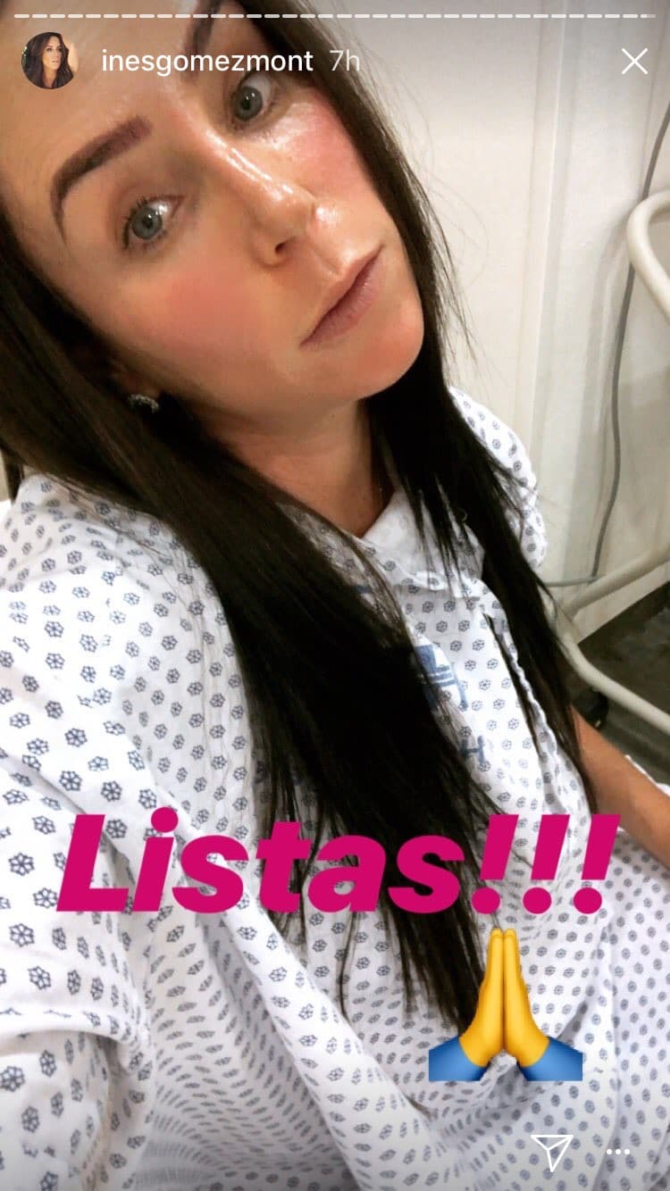 Alrededor de las 3 de la mañana del lunes 18 de junio Inés compartió esta fotografía ya en el hospital donde nacería la bebé: "He de confesar que es cuando más nerviosa he estado y no sé por qué, pero en el fondo de mi alma me emociona muchísimo conocerla, cargarla ente mis brazos y decirle: 'Yo soy tu mamá, bienvenida mi niña hermosa a nuestras vidas'".