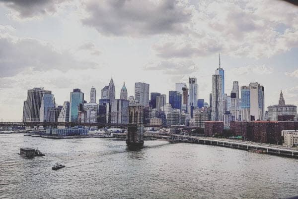 Como el puente de Manhattan: "Mi vista desde el puente de Manhattan... Que fantástica ciudad con todos los condimentos y llena de energía... Te amo NYC".