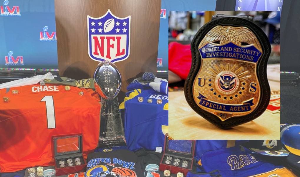Operativo decomisa millones de dólares en mercancía y boletos falsos del Super Bowl