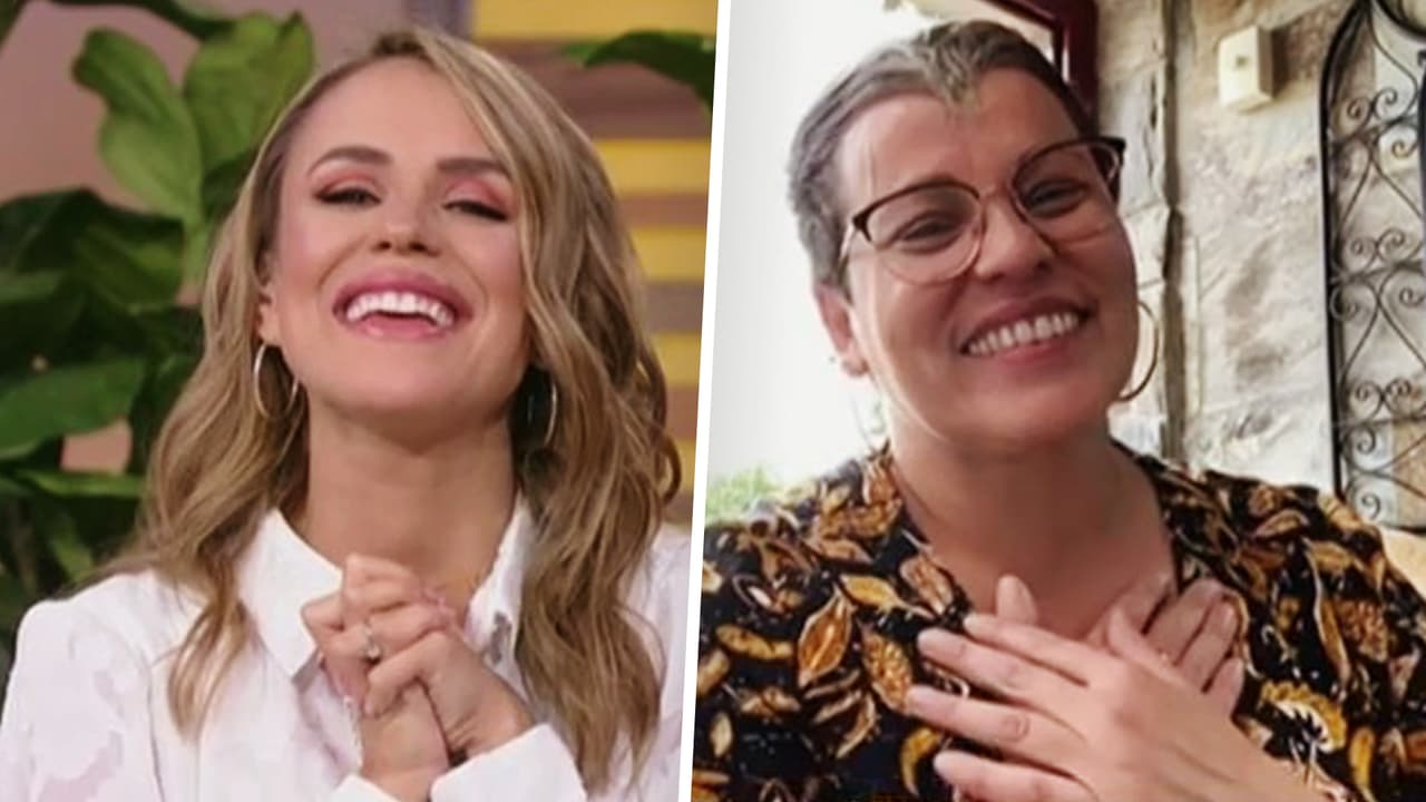 En entrevista con Karla Martínez, Caro nos presentó a su única hermana en España y le pidió que fuera madrina del pequeño que viene en camino.