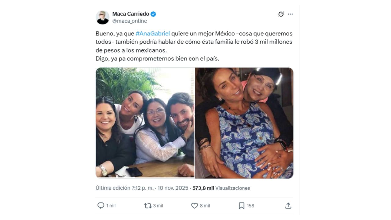 Resurgen fotos de Ana Gabriel e Inés Gómez Mont.