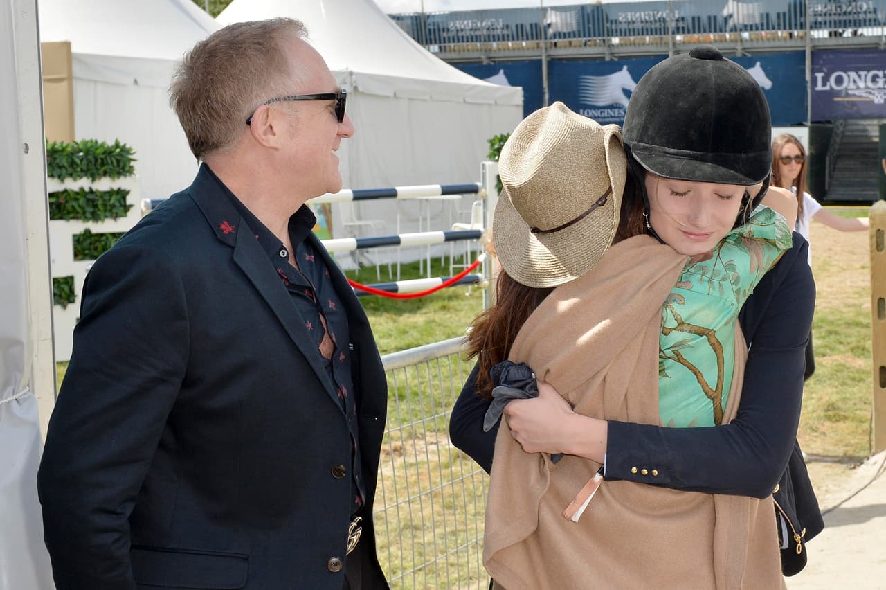 Salma y Mathilde también se fundieron en un tierno abrazo antes de la competencia.