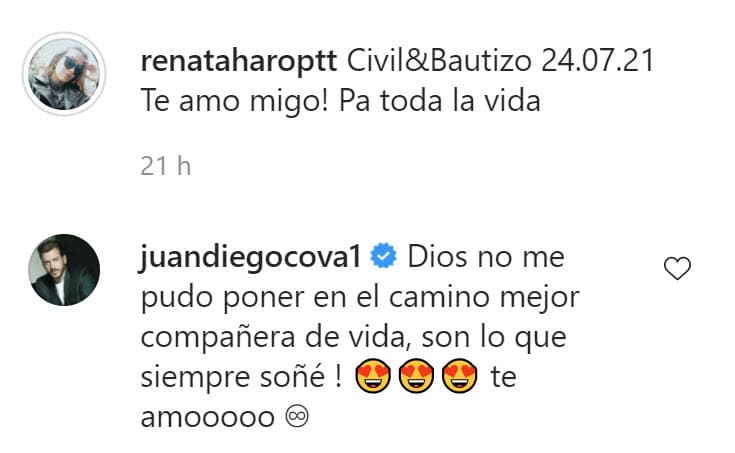 El protagonista de 
<a href="https://www.univision.com/temas/disenando-tu-amor">Diseñando Tu Amor</a> no tardó en responder el tierno mensaje a su esposa.
<br>