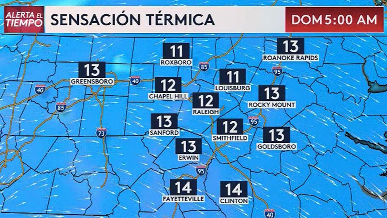 Así se sentirán las temperaturas