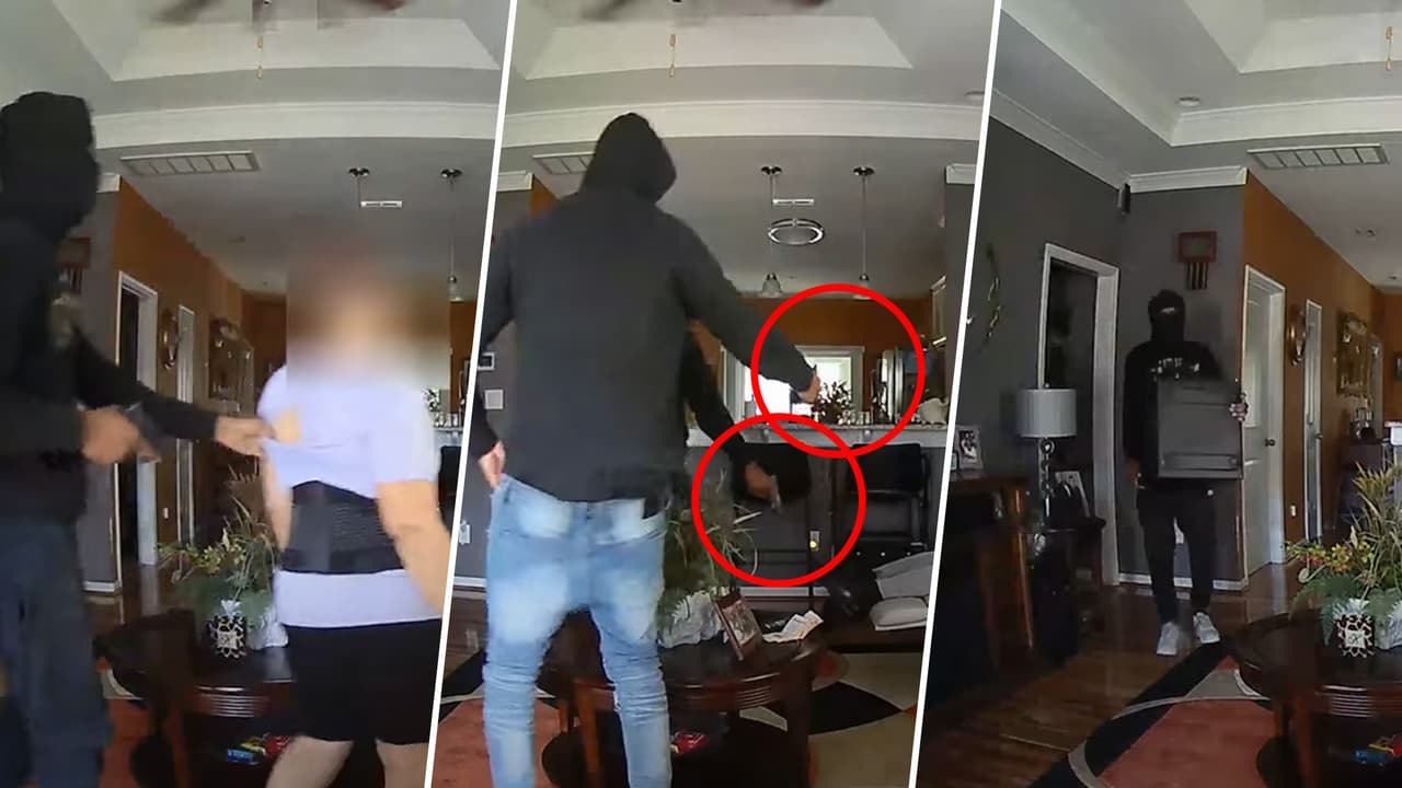 Captan en video robo a ancianos en Virginia; los ladrones les apuntaron con pistola y los encerraron