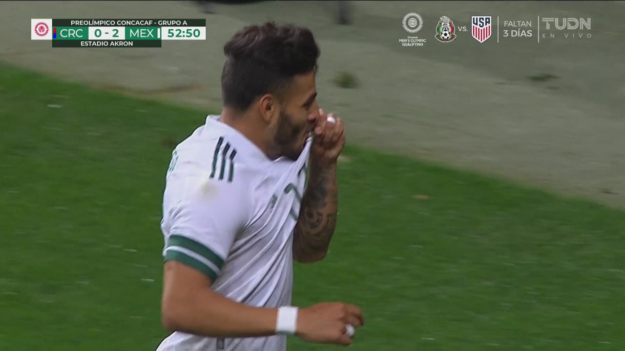 ¡Con todo a semis! Alexis Vega le hace el 2-0 a Costa Rica con gran tiro