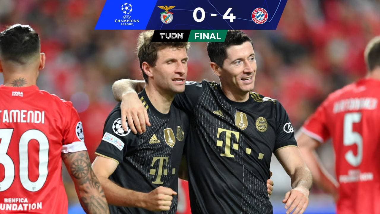 Con cuatro goles en 14 minutos, el Bayern venció al Benfica
