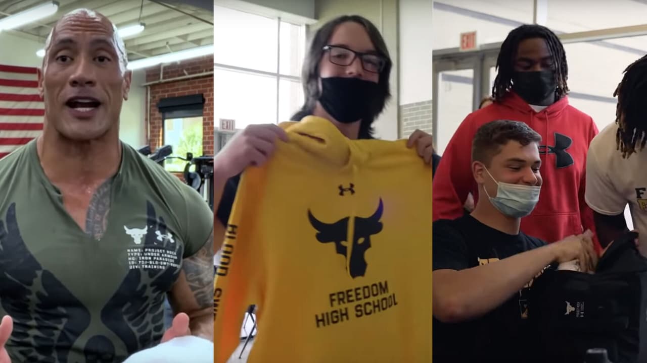 Dwayne Johnson sorprende a los estudiantes de sus antiguas escuelas y les da un regalo
