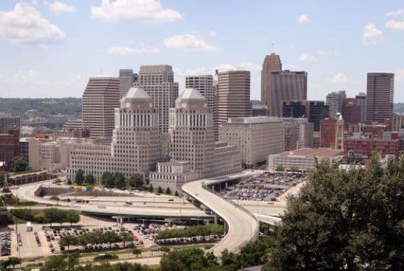 #3. Cincinnati, OH. Como la primera ciudad importante del interior del país, se piensa en ella como la primera ciudad puramente norteamericana, careciendo de la fuerte influencia europea.