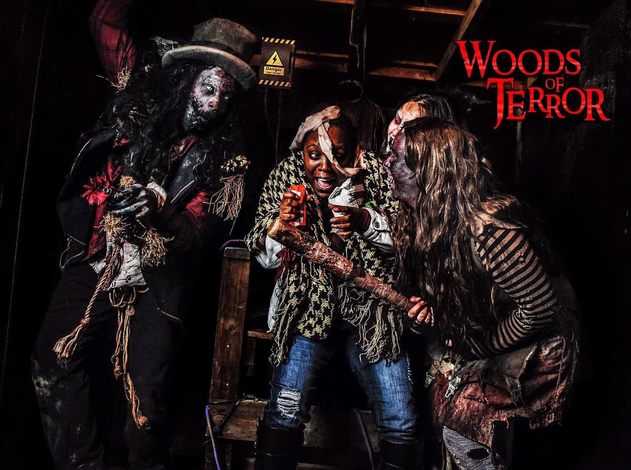 <b><a href="https://woodsofterror.com/" target="_blank">Woods of Terror (Greensboro)</a></b>: Woods of Terror in the Piedmont Triad, que celebra 30 años de terror, es un "parque de emociones" clasificado y reconocido a nivel nacional que cuenta con 10 atracciones aterradoras y un "Monster Midway" lleno de juegos, comida y diversión.