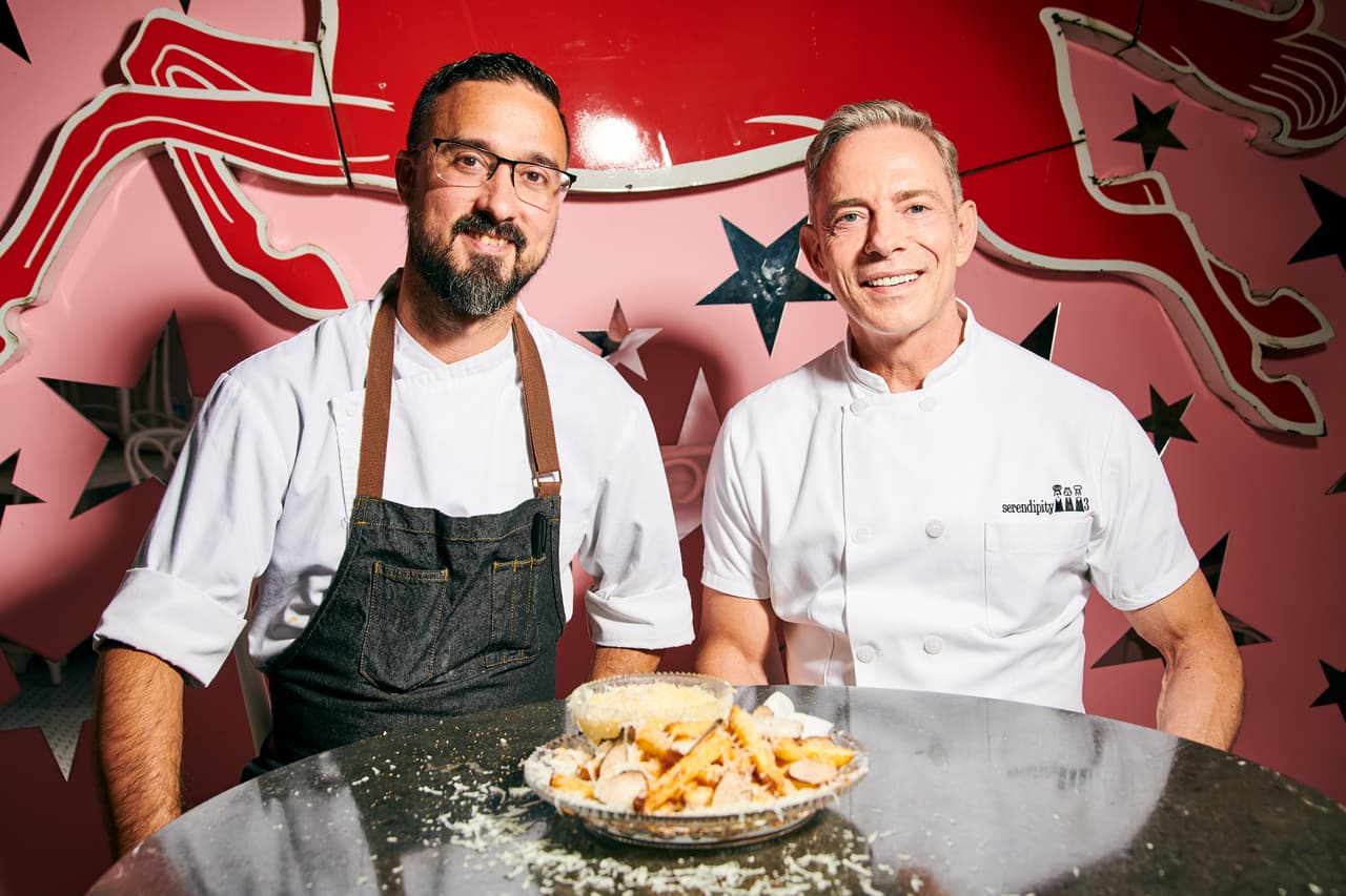 Calderone usa solamente papas Kennebec, favoritas entre los masters de la culinaria, pues se cultivan libres de OGM (organismos modificados genéticamente), y, por lo tanto, son más bajas en azúcares.