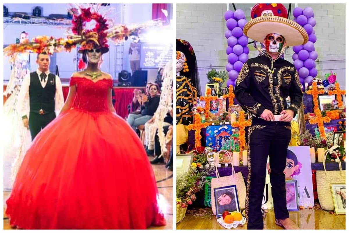La Catrina y el Catrín son un icono de la cultura mexicana que forma parte del Día de Muertos. Durante el evento también realizaron un desfile de modas.
<br>