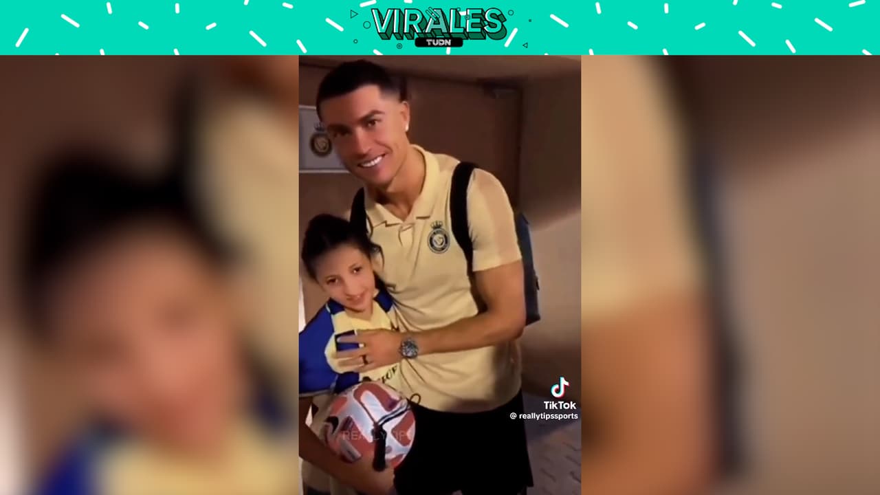 Cristiano Ronaldo tiene conmovedor encuentro con niña ciega