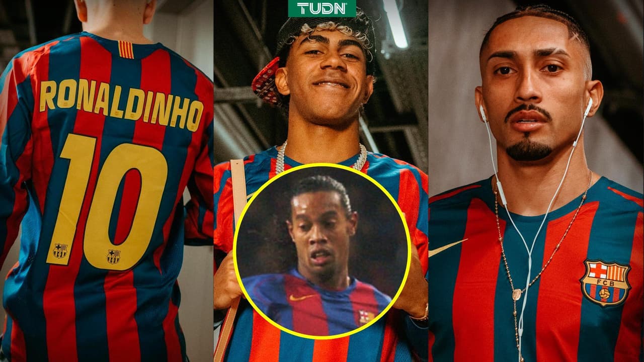 Barcelona hace gran homenaje a Ronaldinho con una mítica playera del 2005