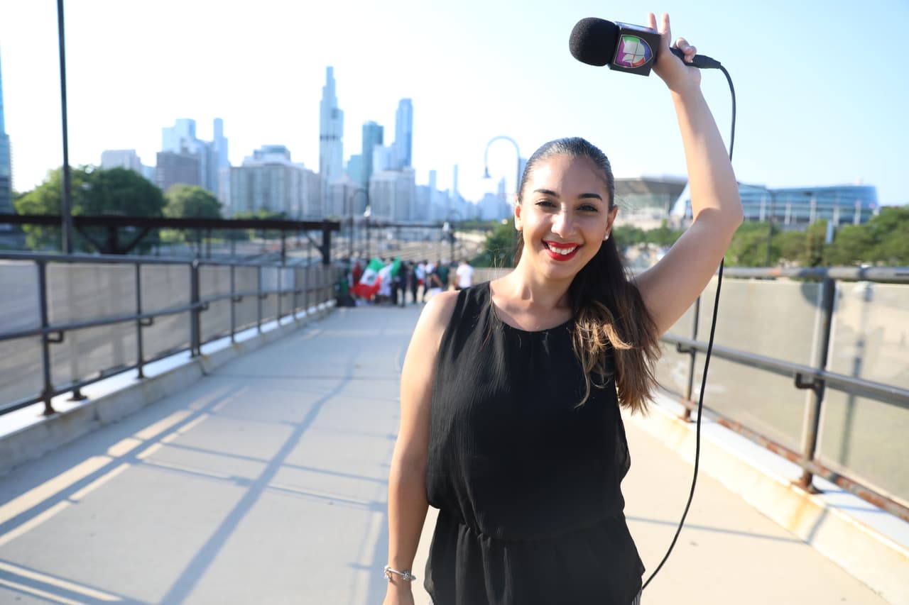 Y celebró como una hincha más llena de emoción.