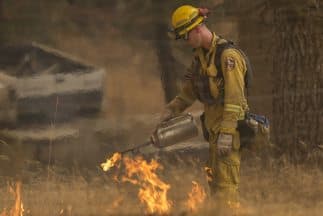 Bomberos siguen combatiendo el fuego en California.