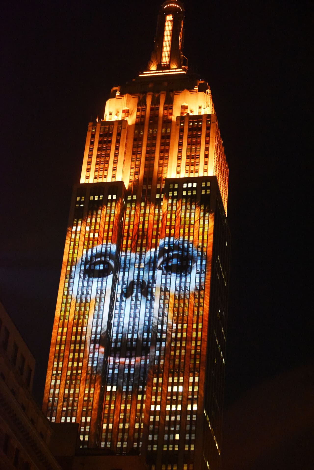 La proyección duró ocho minutos.