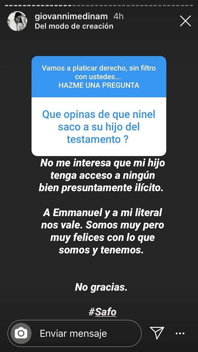 Mientras ella lo señala de "mentiroso", él la acusa de tener vínculos con el crimen organizado y de haberle sido infiel. 
<br>