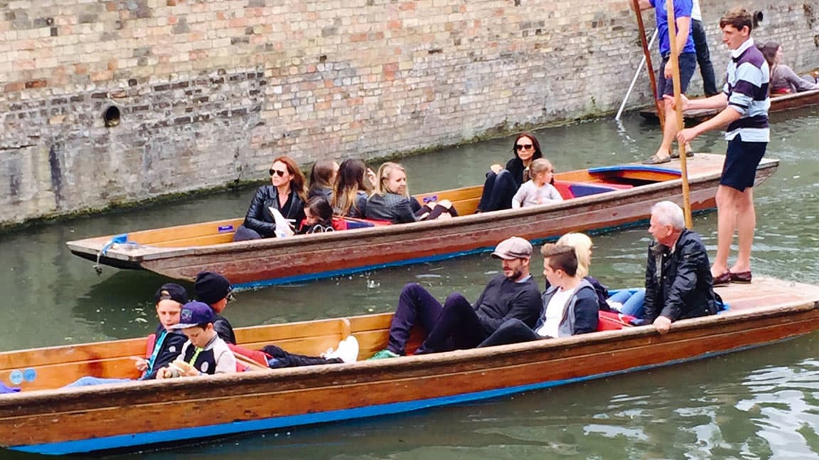 Los Beckham se divirtieron de lo lindo en Cambridge.