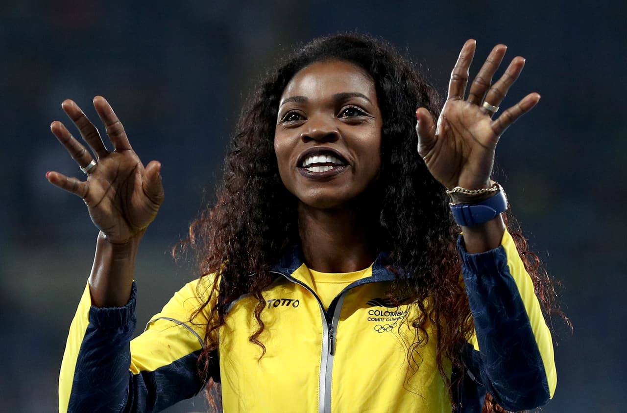 Catherine Ibargüen, la coloombiana que ganó la medalla de oro en el salto triple.