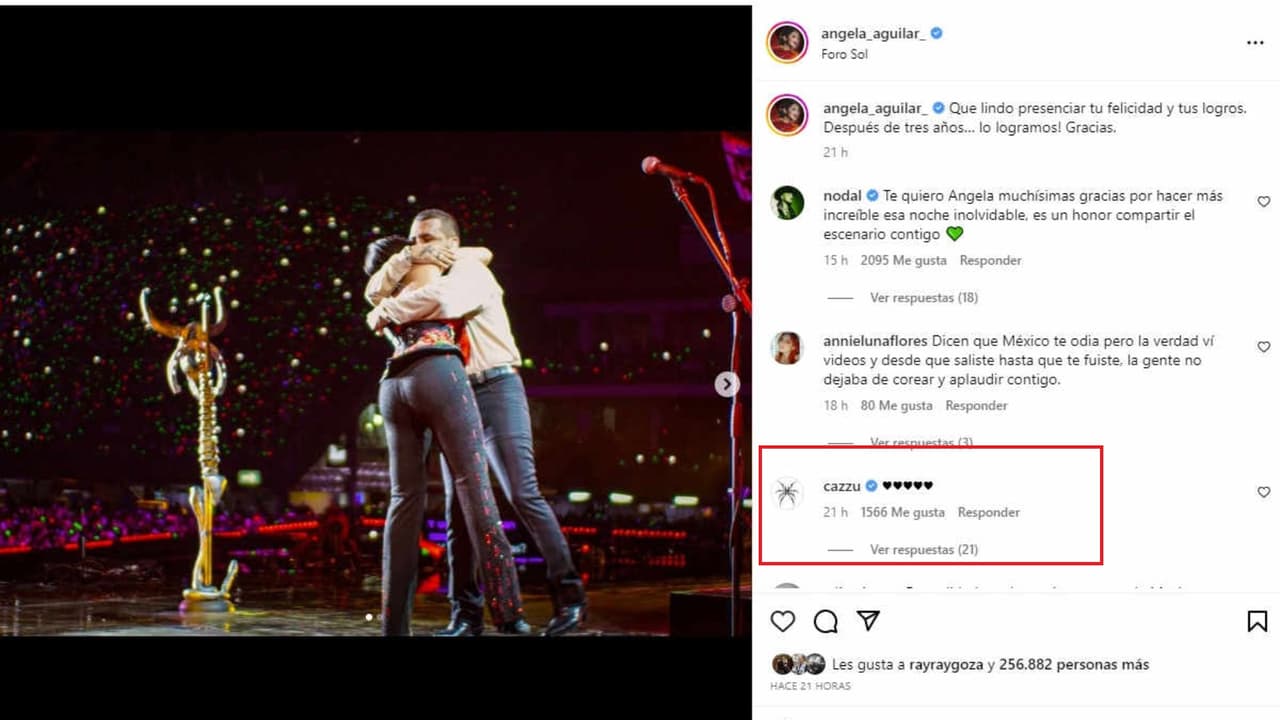 Hace un año, Cazzu así reaccionó a un mensaje que Ángela Aguilar dedicó a Christian Nodal.