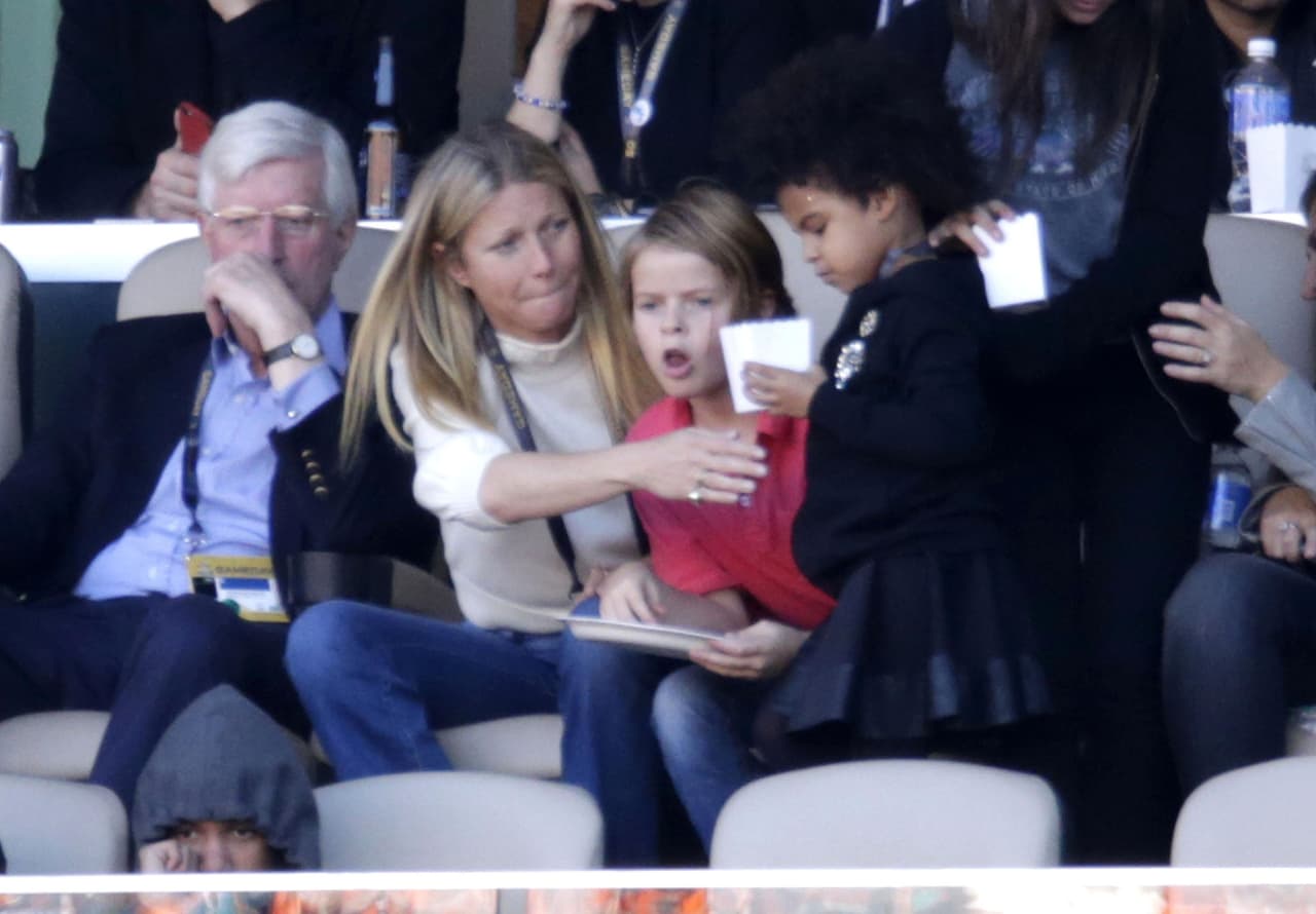 Estuvo junto a sus hijos, aquí con Moses.