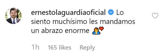El galán de telenovelas Ernesto Laguardia se conmovió ante la situación de Ferdinando y Brenda.