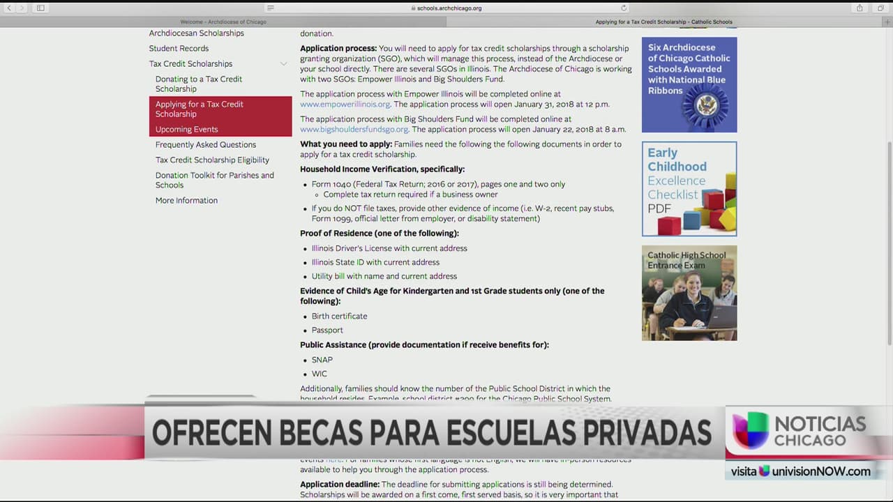 ¿Dónde solicitar becas para escuelas privadas de Illinois?