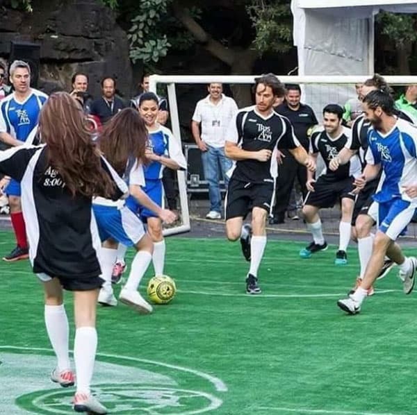 Sebastián defendió la portería como pudo, ¡es todo un intrépido galán!