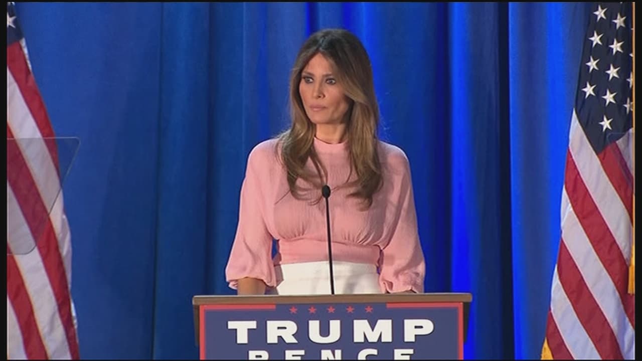 Es la primera vez que Melania Trump habla en campaña por su esposo, luego de la Convención Republicana.