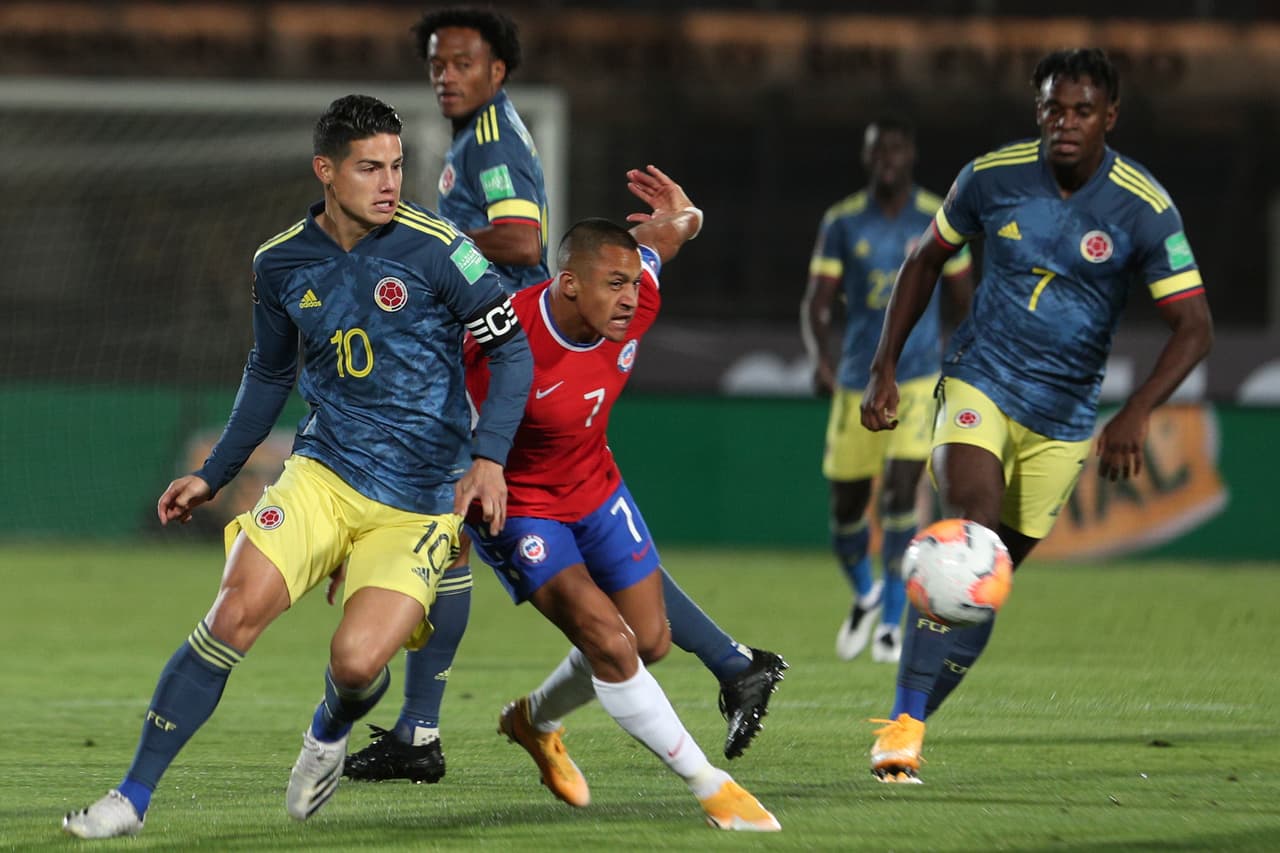 Colombia conisgue llevarse un valioso punto en el último minuto al empatar 2-2 en su visita a Chile.