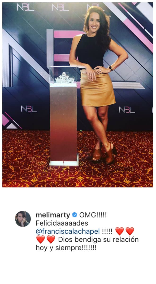 Melissa Marty de Nuestra Belleza Latina también le envió bendiciones.