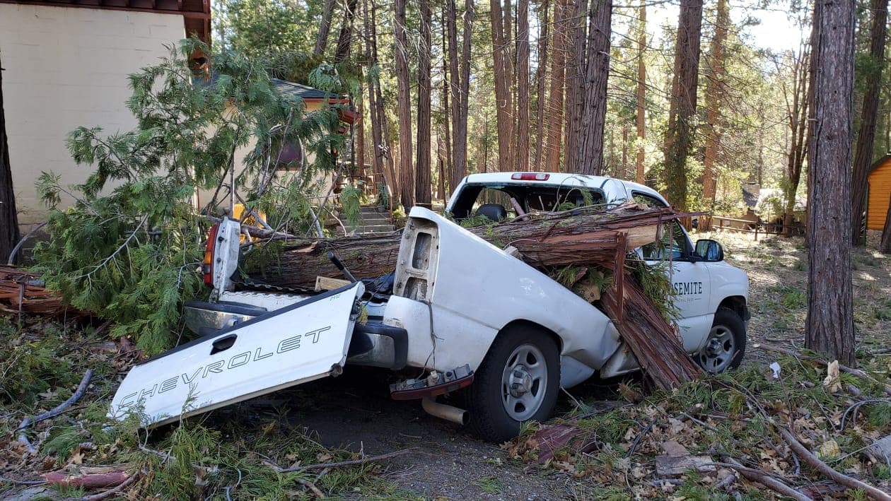 Vehículos también se vieron afectados.