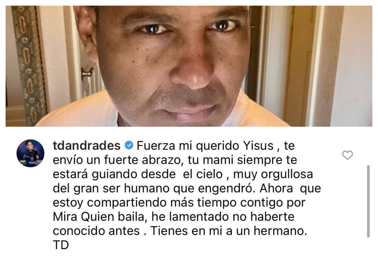 Tony Dandrades, quien no solo coincide con Yisus en Despierta América, sino ahora también
<b><a href="https://www.univision.com/shows/despierta-america/despierta-america-mira-quien-baila-aleyda-ortiz-chef-yisus-sabor-a-la-pista-fotos" target="_blank">en la nueva temporada de Mira Quién Baila All Stars</a></b> a estrenarse el 14 de marzo en Univision, le reiteró que cuenta con él en esta difícil situación.
<br>