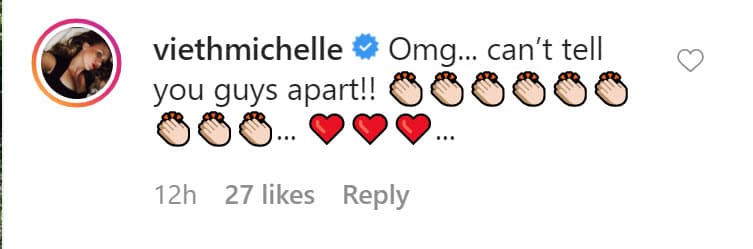 "Dios mío, chicas. 
<b><a href="https://www.univision.com/entretenimiento/por-ser-igualita-a-su-tia-la-sobrina-de-sofia-vergara-hara-su-debut-en-la-pantalla-fotos#1f9f6d100001" target="_blank">¡No puedo distinguirlas!</a></b>", admitió. 
<br>