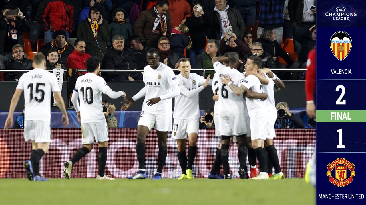 Manchester United dejó ir le liderato de su Grupo tras caer ante Valencia