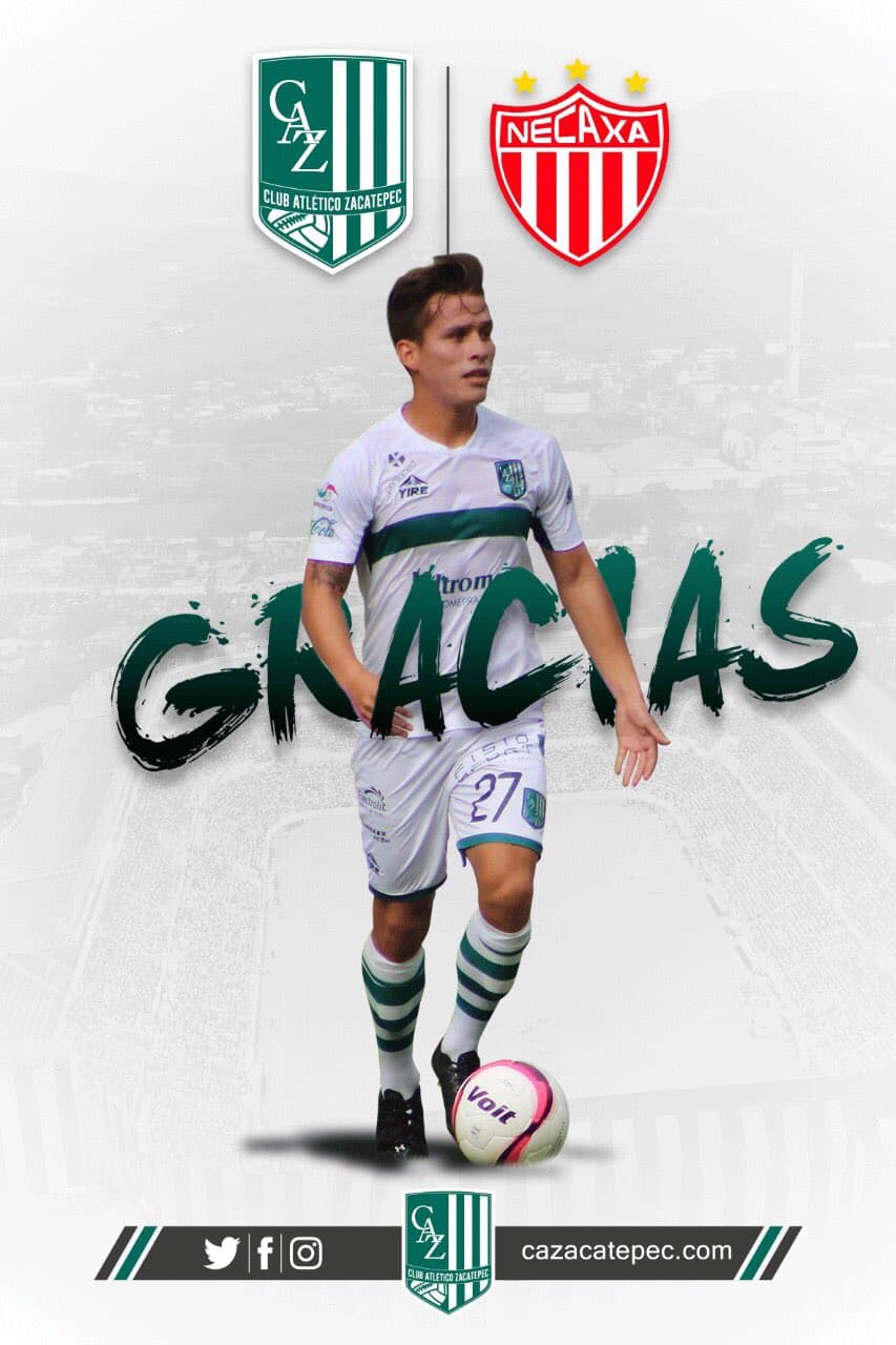 Rubén González deja el Atlético Zacatepec para incorporarse al Necaxa.
