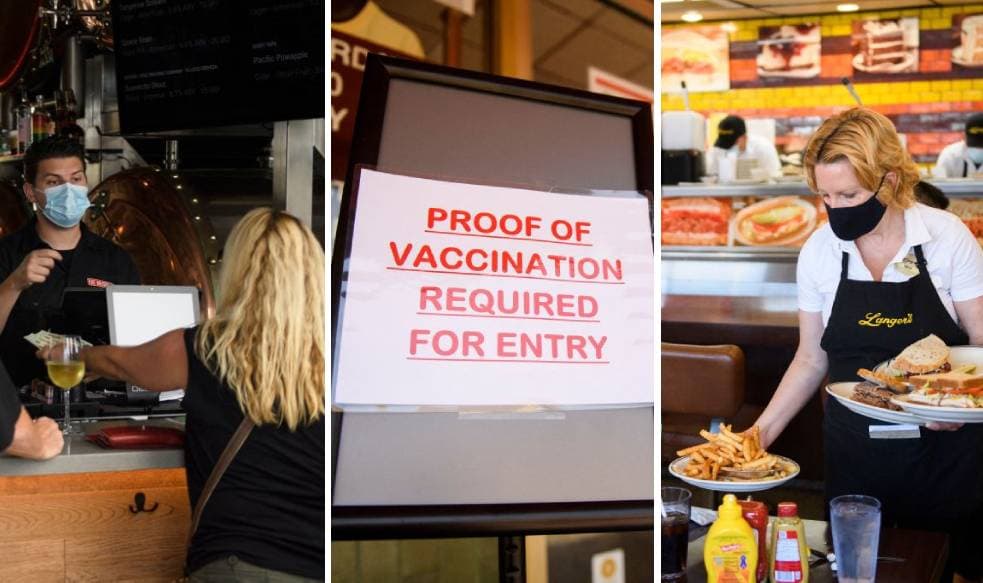 <b>Para la ciudad de Los Ángeles</b> la medida exige una prueba de vacunación es diferente.