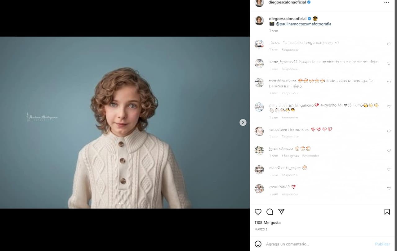Este mes de marzo, Diego reapareció en su cuenta de Instagram al publicar algunas imágenes de una sesión de fotos la cual ha reunido miles de 'me gusta'. "Mi gansito, exquisito, mi corazón es tuyo", "Guapo te estoy viendo en A que no me dejas", son algunos de los mensajes que se leen en la sección de comentarios.